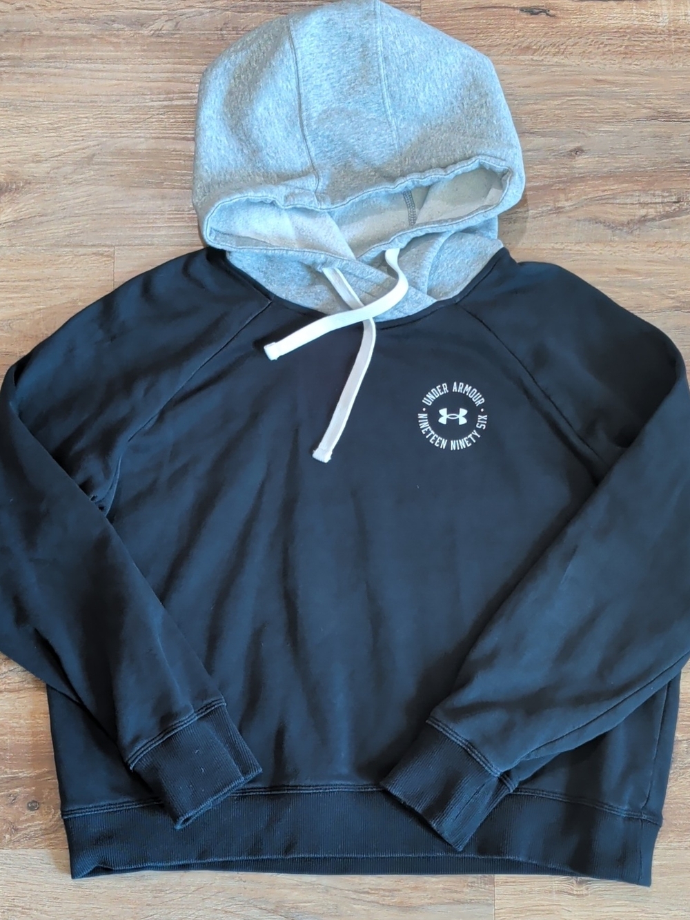 Under Armour Black Pullover Hoodie with Gray Hood